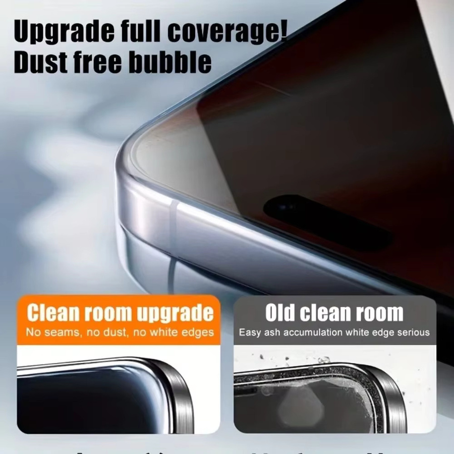 2 Stück Anti-Spion Displayschutzfolie aus gehärtetem Glas für Apple iPhone 16 15 14 13 12 11 Pro Max Plus XS XR transparent - Bild 3