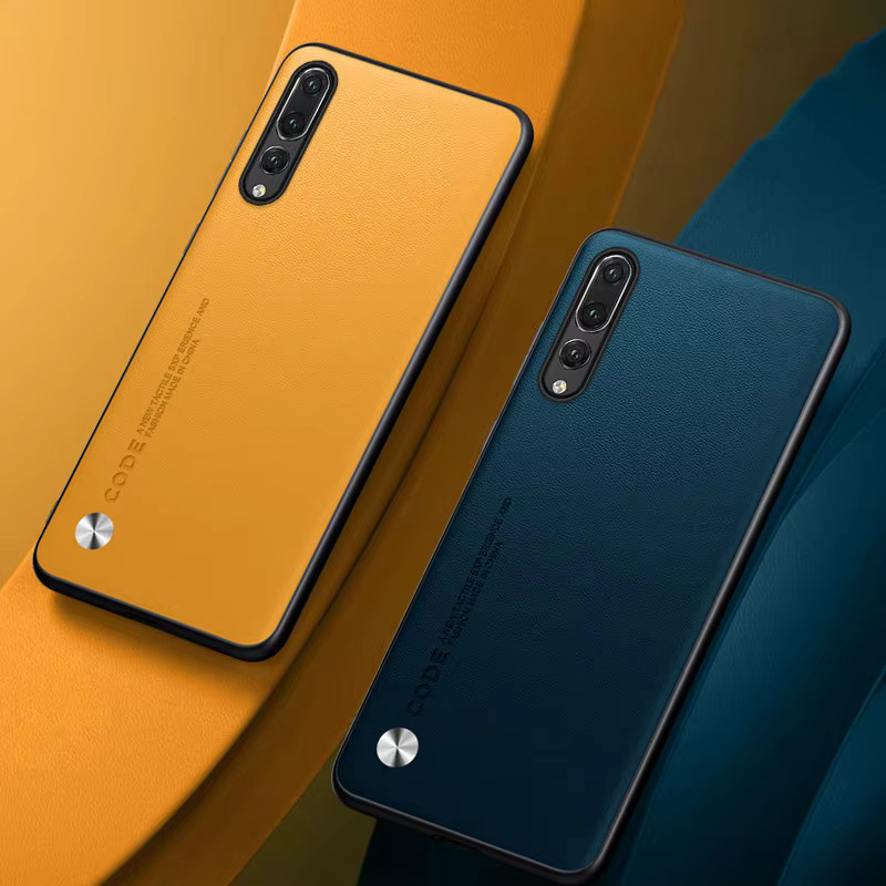 Luxus PU Leder Handyhülle für Huawei P20 Pro in Weiß mit vollem Schutz und matter Silikon-Rückseite - Bild 1