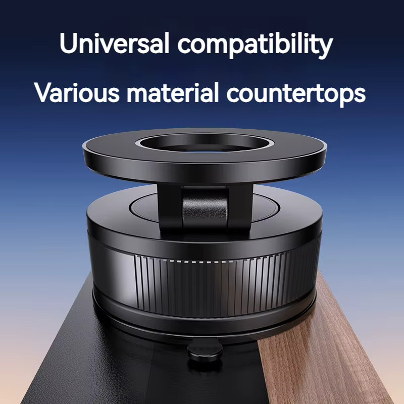 TONGDAYTECH Magnetischer Autotelefonhalter mit Nano-Kleber-Vakuum-Saugnapf in Schwarz, Universell für iPhone und Samsung - Bild 2