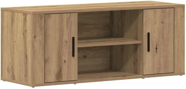 vidaXL Fernsehtisch Artisan-Eiche in Beige und Braun aus Holzwerkstoff, B/T/H: 100 x 35 x 40 cm - Bild 1