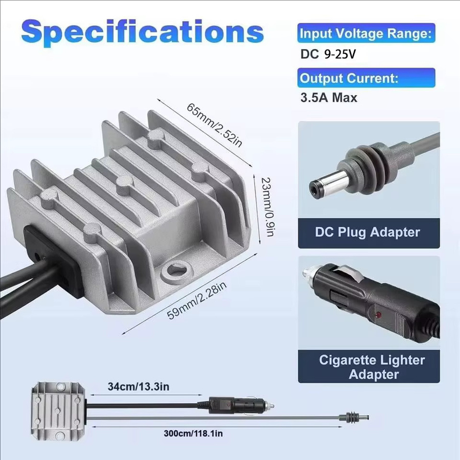 Aufwärtswandler für Starlink Mini mit Zigarettenanzünder-Stecker, Auto-Spannungsverstärker von 12 V/24 V auf 30 V 3,5 A - Bild 3
