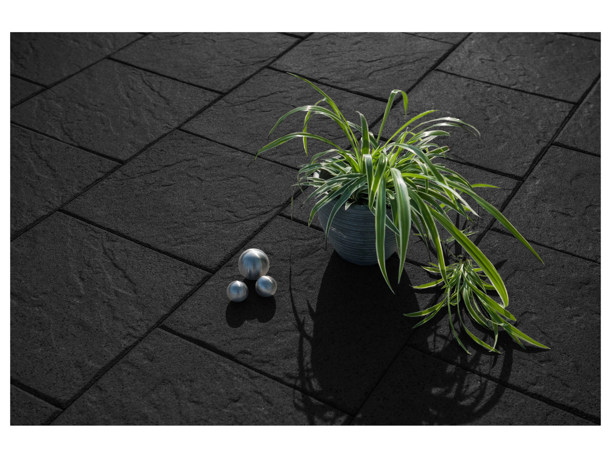 Diephaus Terrassenplatte Grandia Basalt in Anthrazit und Grau in Steinoptik B/T/H: 40 x 40 x 4 cm - Bild 3