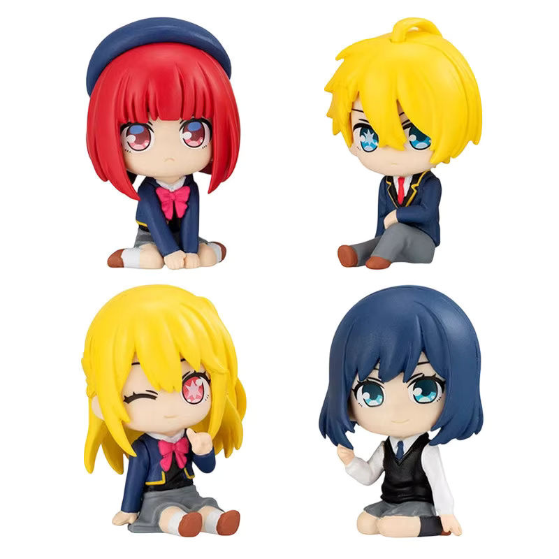 Bandai Oshi No Ko Mini Sitzende Gashapon-Figuren Arima Kana Ruby Hoshino Aqua Akane Kurokawa Anime Desktop-Deko aus Kunststoff, mehrfarbig - Bild 3
