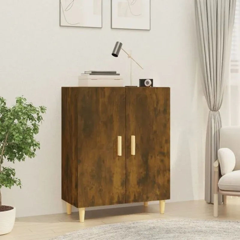 Sideboard vidaxl in Räuchereiche, Holzwerkstoff, B/T/H: 70 x 34 x 90 cm - Bild 1