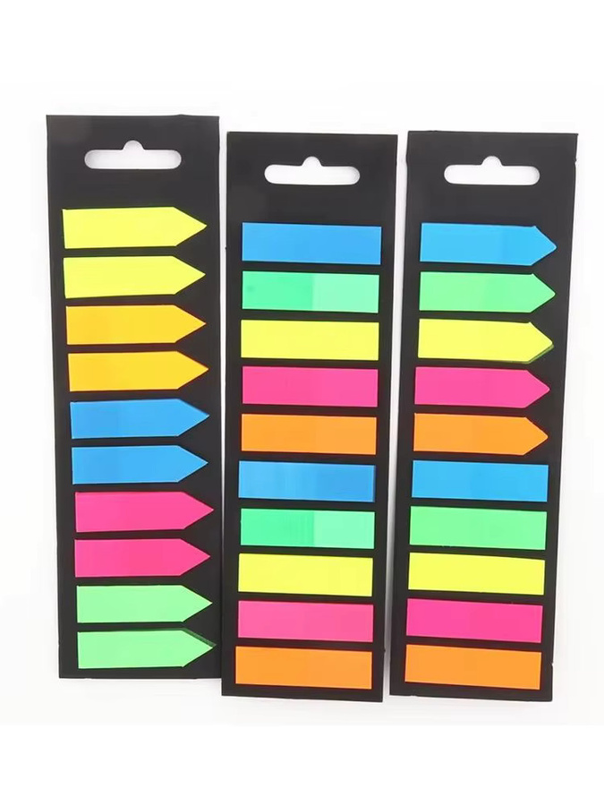 200 Blatt fluoreszierende Haftnotizen und transparente Index-Aufkleber in Multicolour für Schule und Schreibwaren - Bild 4