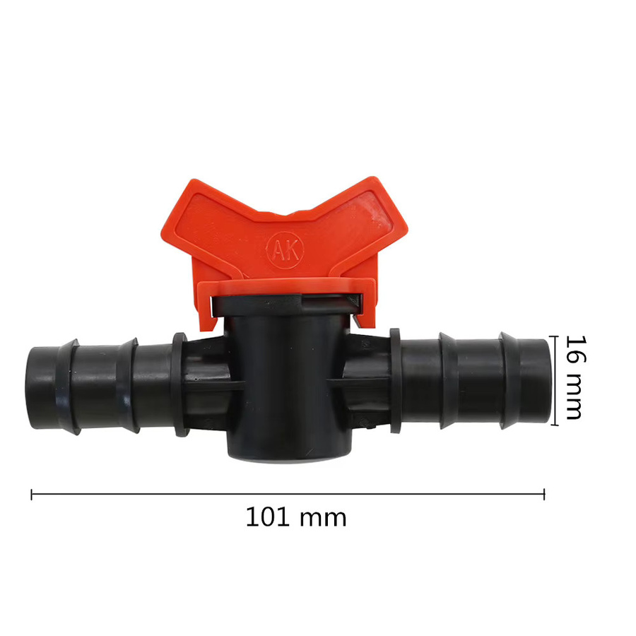 4 Stück Adhere To Fly Bewässerungswasserventil Bypass-Ventil und Tropfschlauchadapter in Schwarz für Tropfbewässerung und Aquarium DN20 DN25 - Bild 2