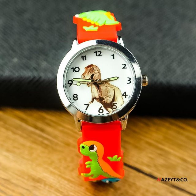 FashionFlair Armbanduhr, 3D Dinosaurier, Quarz, rot, Kinder - Bild 1