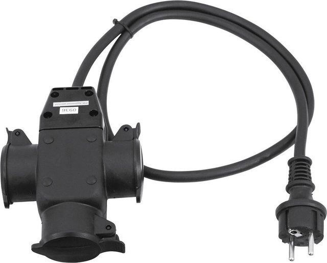EUROLITE Verlängerungskabel 3-fach in Schwarz, Länge: 1 m, 3x1,5 mm² - Bild 1