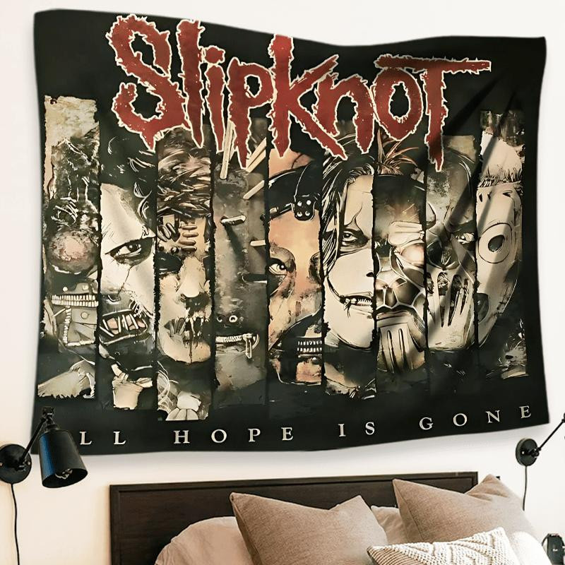Slipknot All Hope Is Gone Wandteppich aus Polyester, Mehrfarbig, Breite: 60 cm, Höhe: 40 cm - Bild 3