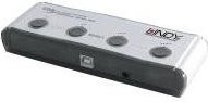 Lindy USB zu Seriell Adapter mit 4x RS-232 Anschlüssen in Schwarz und Silber - Bild 1