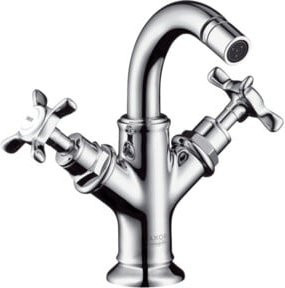 Hansgrohe Axor Montreux 2-Griff-Bidetarmatur in Chrom mit Zugstangen-Ablaufgarnitur - Bild 1