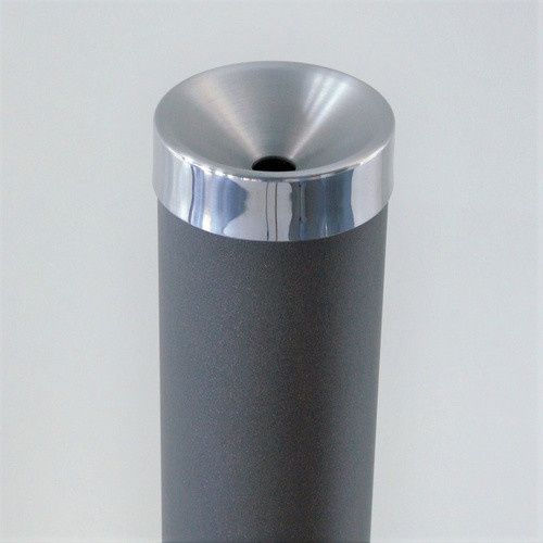 SZAGATO Aschenbecher aus Aluminium mit herausnehmbarem Inneneimer, Farben: Silber, Grau, Schwarz, B/H/T: 40 x 81 x 40 cm - Bild 2
