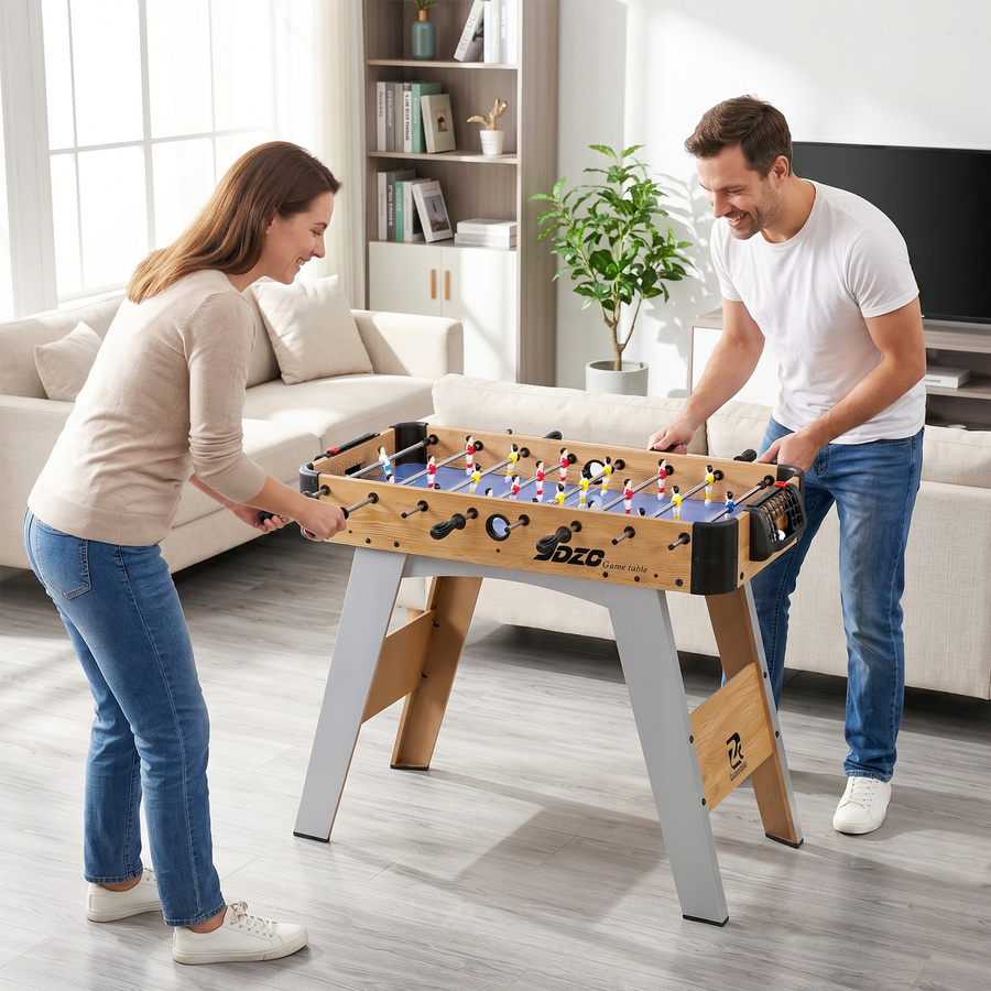 SPORTNOW Mini-Tischfußball, 89 cm, 22 Spieler, 2 Bälle, 2 manuelle Punktezähler, rutschfeste Griffe, freistehendes Spielset - Bild 2