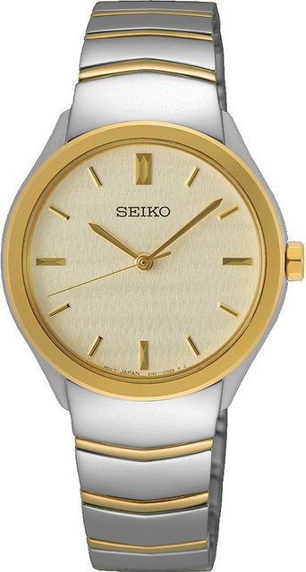 Seiko Armbanduhr, Quarz, Edelstahl, Gold, 30 mm, Damen - Bild 1