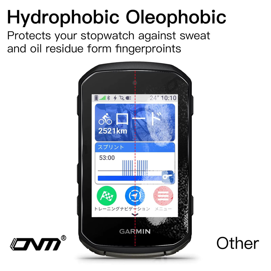 ONM Schutzset für Garmin Edge 550 850 mit Silikonhülle und gehärteter Displayschutzfolie in Schwarz und Weiß - Bild 2
