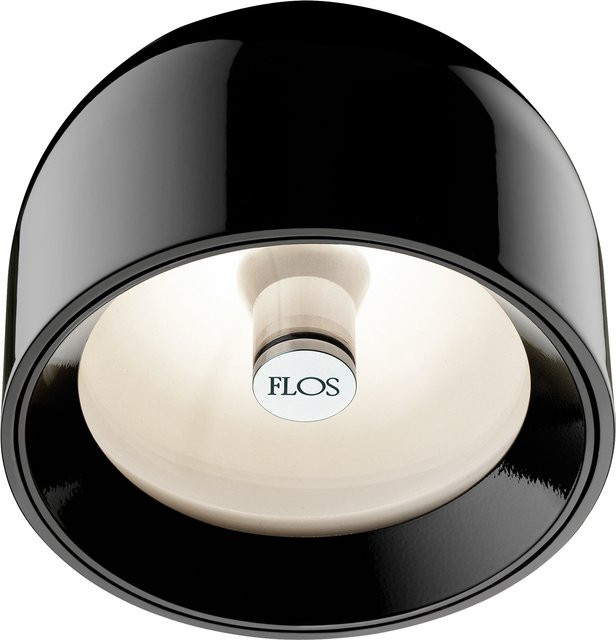 Flos Wan C W Wandleuchte aus Aluminium in Schwarz mit Sicherheitsglas und G9 Fassung - Bild 1