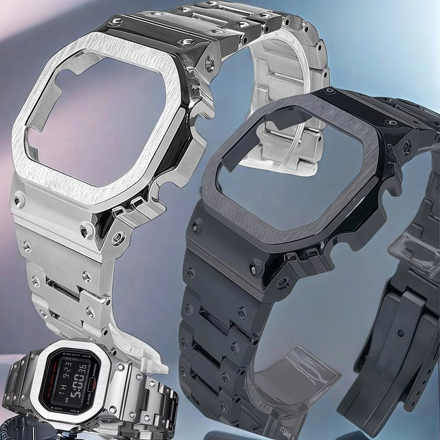 Casio Modifikationskit, Edelstahl, Silber, Unisex - Bild 1
