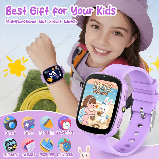 Ola Esporte Smartwatch, Kunststoff, Silikon, Pink, Kinder - Bild 1