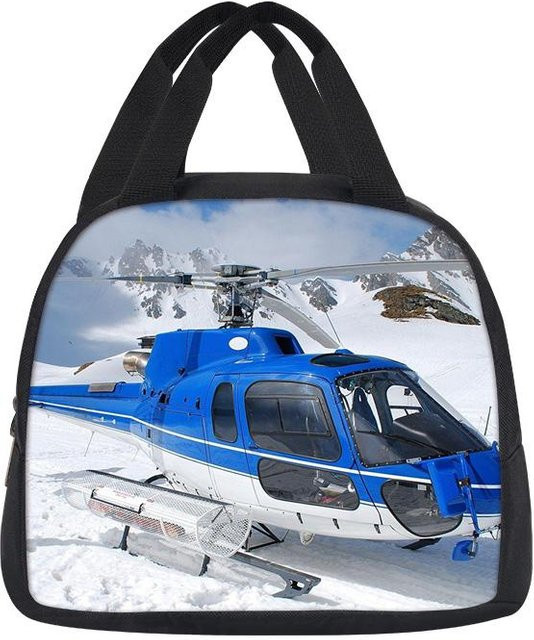 Isolierte Lunchtasche Helikopter von Fancy Style Studio in Blau mit mechanischem Druckmuster - Bild 1