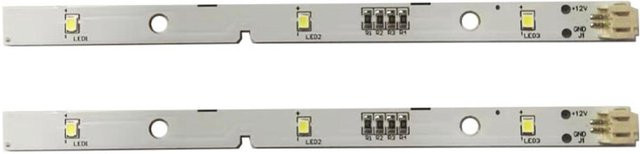 2er Set Ersatz-LED-Lichtleisten für Kühlschränke, Three Body, Kaltweiß, 12V - Bild 1