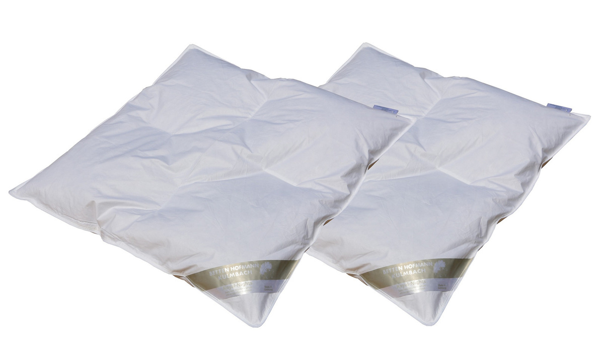 2er-Set Betten Hofmann Baby Daunendecken als Ganzjahressteppdecken, Farbe: Weiß, B/T/H: 80 x 80 x 0 cm - Bild 1