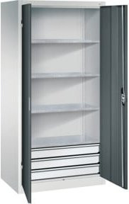C+P Werkzeugschrank Acurado mit Schubladen und Türen, Grau/Anthrazit, B: 195,0 cm, T: 93,0 cm, H: 60,0 cm - Bild 1