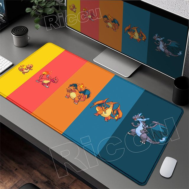 Potdemiel Charizard Mousepad XXL Schreibtischunterlage in Multicolour mit HD-Druck für Gaming und Tastatur - Bild 1