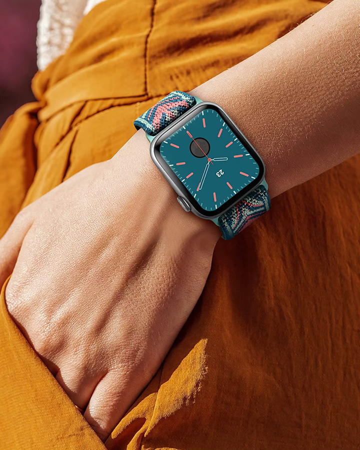 Uhrenarmband Scrunchie-Armband für Apple Watch, Nylon, Unisex - Bild 3