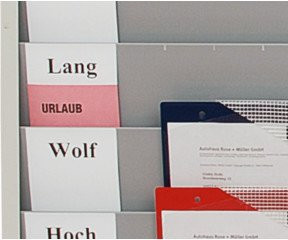 Eichner Schild Urlaub/Krank in Rosa, B: 10,0 cm, H: 25,0 cm - Bild 1