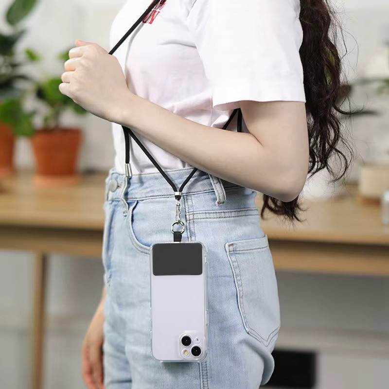 Universelles Umhängeband für Halsketten mit Clip in Blau, verstellbares langes Hängeseil und Anti-Verlust-Lanyard-Zubehör für Mobiltelefone - Bild 4