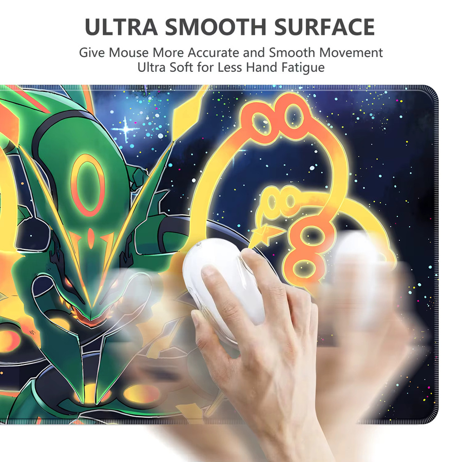 Bandai Pokemon Rayquaza Gaming-Mauspad, rutschfeste und wasserdichte Schreibtischunterlage in Multicolour - Bild 3