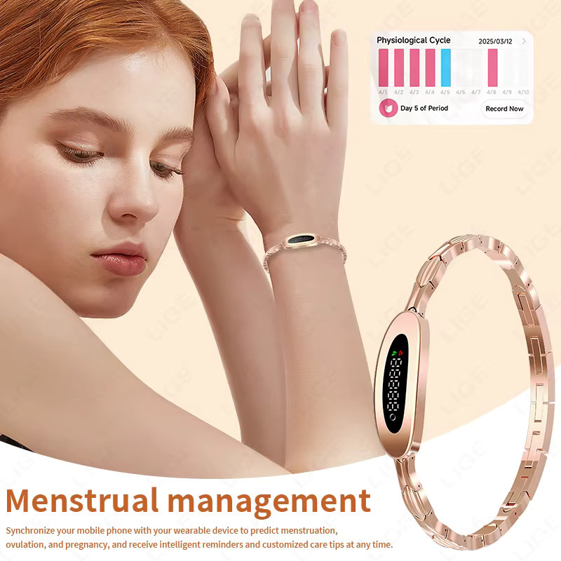 LIGE Steel Damen-Smartwatch in Gold mit Bluetooth, Fitness-Tracker und Herzfrequenzmesser, wasserdicht nach IP68 - Bild 3