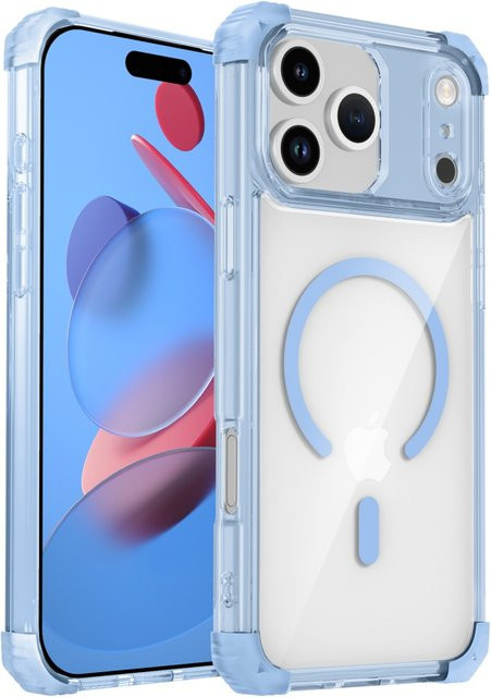 Xeber Magnethülle für iPhone 11 bis 17 Pro Max Air Plus, transparente stoßfeste Acryl-Hartschale mit MagSafe Kompatibilität - Bild 1