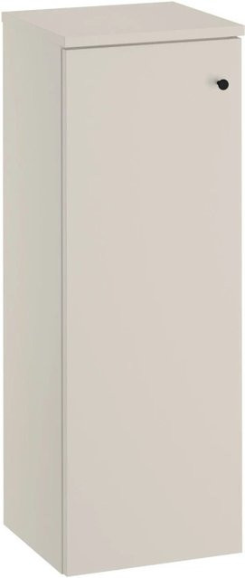 Erst-Holz Badschrank in Taupe, moderner Wandunterschrank aus Holz mit Glasfront und Regalfächern - Bild 1