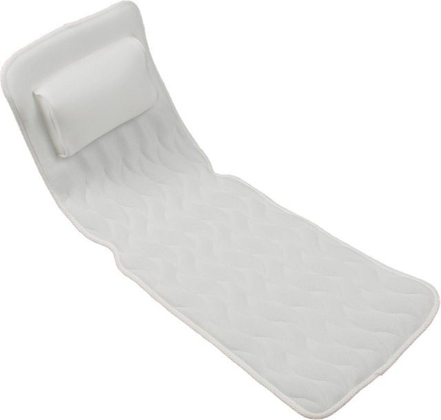 Luxuriöses Ganzkörper-Badewannenkissen von Yiran Furniture in Weiß mit 14 Saugnäpfen und 3D-Air-Mesh aus Polyester - Bild 1