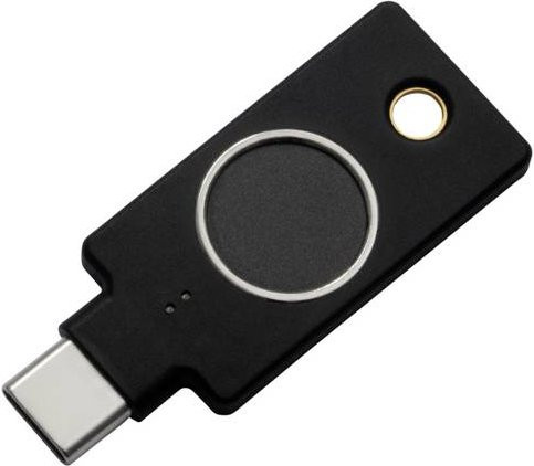 Yubico YubiKey C Bio FIDO Edition USB-C Sicherheitsschlüssel Schwarz/Gold - Bild 1