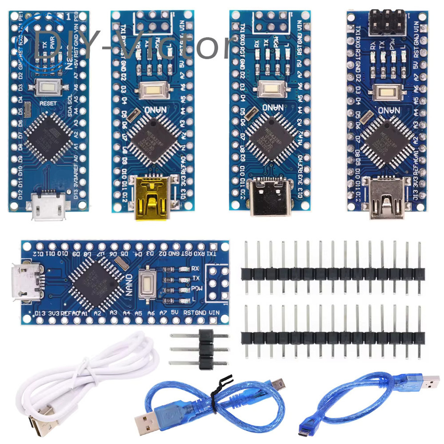 Mini Arduino Nano Controller Board ATmega328P mit USB-C und CH340C Treiber in Blau - Bild 2