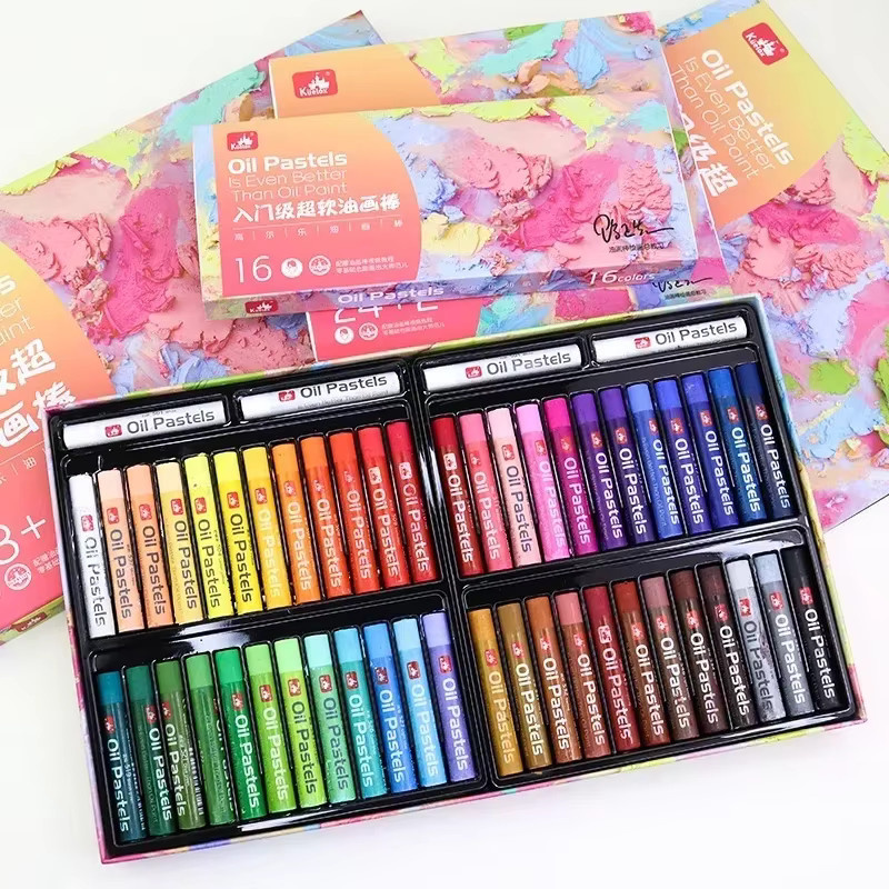 Emenne Ölpastellkreide Set in Multicolour mit 16 Farben aus Wachs für Kunst und Skizzen - Bild 4
