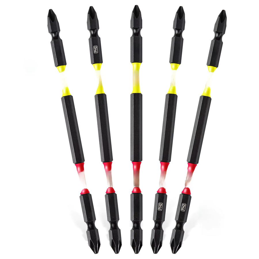 Geinxurn Schlagschrauber-Bit PH2-PH2 Doppelendig, 6 Zoll, S2-Legierungsstahl, Schwarz - Bild 4