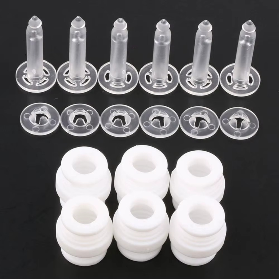 12-teiliges Gimbal Stoßdämpfungs-Set mit Gummi-Bällen und Schnallen-Pins für DJI Phantom 3 Pro 2 Vision in Weiß - Bild 2