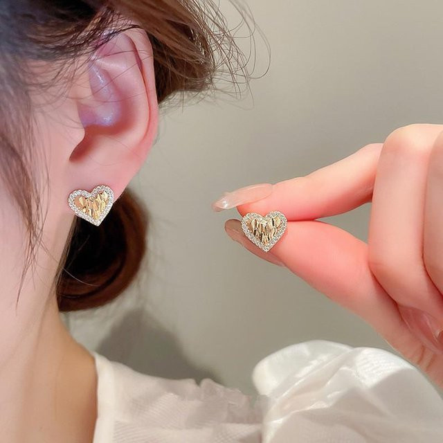 YIRAN Jewelry Ohrstecker, Kupfer, Zirkonia, Gold, Damen - Bild 1