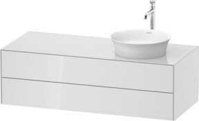 Duravit Waschtischunterschrank White Tulip in Weiß glänzend, B/T/H: 130 x 55 x 40,8 cm - Bild 1
