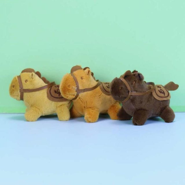 Linyi toy Pony Nilpferd Plüschtiere, 2-teiliges Set, 10cm, ab 14 Jahren - Bild 1