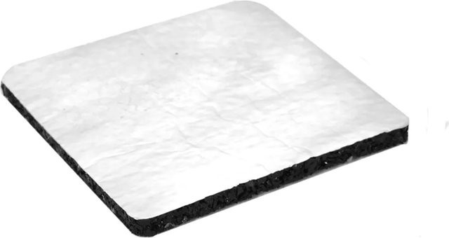 GS Terrassen Gummipad mit Alukaschierung, 48 Stück, B/T/H: 6,0 x 9,0 x 0,8 cm - Bild 1