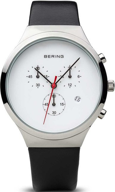 Bering Armbanduhr, Quarz, Edelstahl, Leder, 36 mm, Damen - Bild 1
