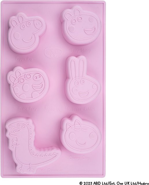 Dr. Oetker Motivbackform Peppa & Freunde aus Silikon in Pink, B: 29 cm, T: 17,5 cm - Bild 1