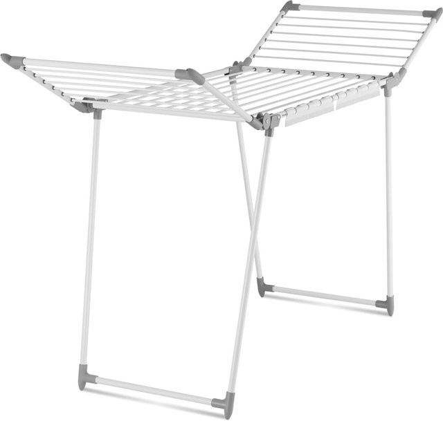tectake Wäscheständer Life Weiß klappbar mit 18 m Trockenlänge, H x B x T: 176 x 60 x 104 cm - Bild 1