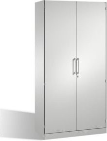 C+P Aktenschrank Asisto mit Drehtüren in Lichtgrau, 5 Ordnerhöhen, Metall, H: 198,0 cm, B: 100,0 cm, T: 43,5 cm - Bild 1