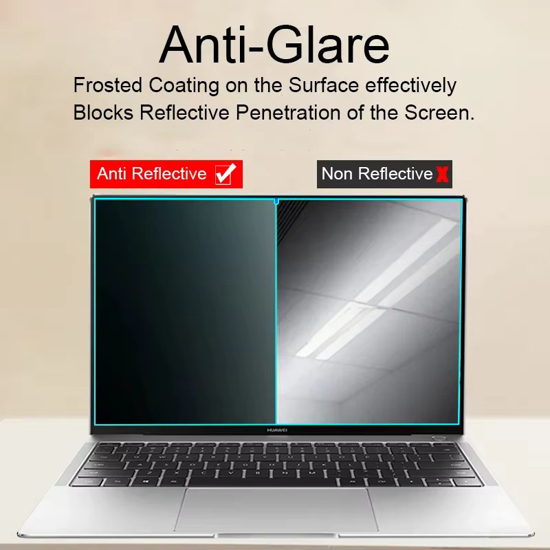 Anti-Blaulicht-Schutzfolie für Huawei MateBook D14 D15 D16 und MateBook Pro 13,9 14,2 13s 14s 16s in Transparent mit Blendschutz - Bild 3