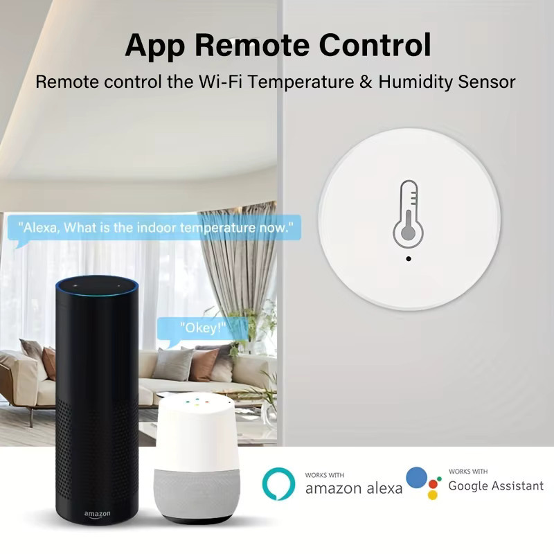 RSH ZigBee Smart Temperatur- und Feuchtigkeitssensor in Weiß, batteriebetriebenes Mini-Thermometer und Hygrometer mit Tuya Smart Life App Unterstützung - Bild 2